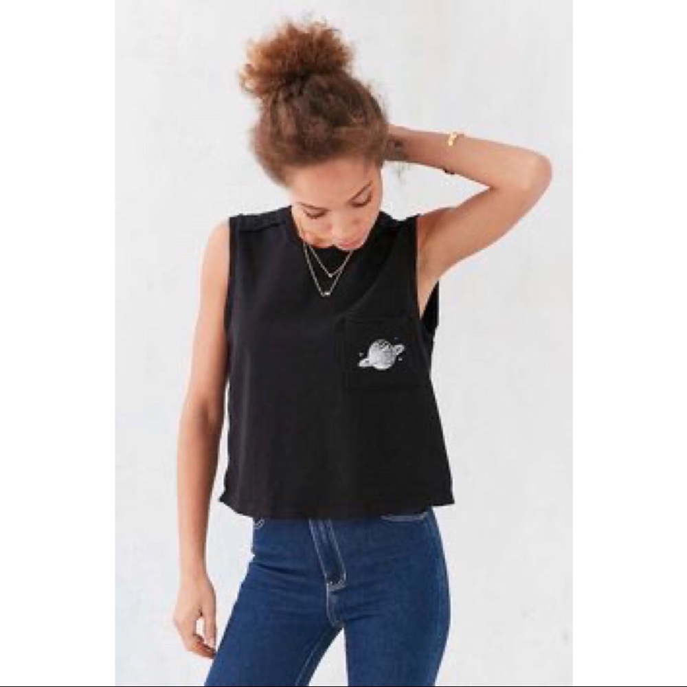 Urban Outfitters planet crop muscle tee